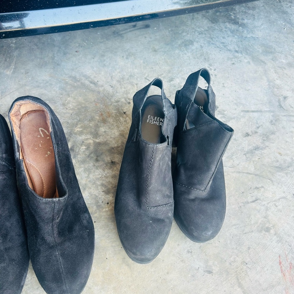 Eileen Fisher Black Suede Shoes